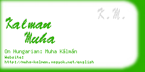 kalman muha business card
