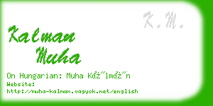 kalman muha business card